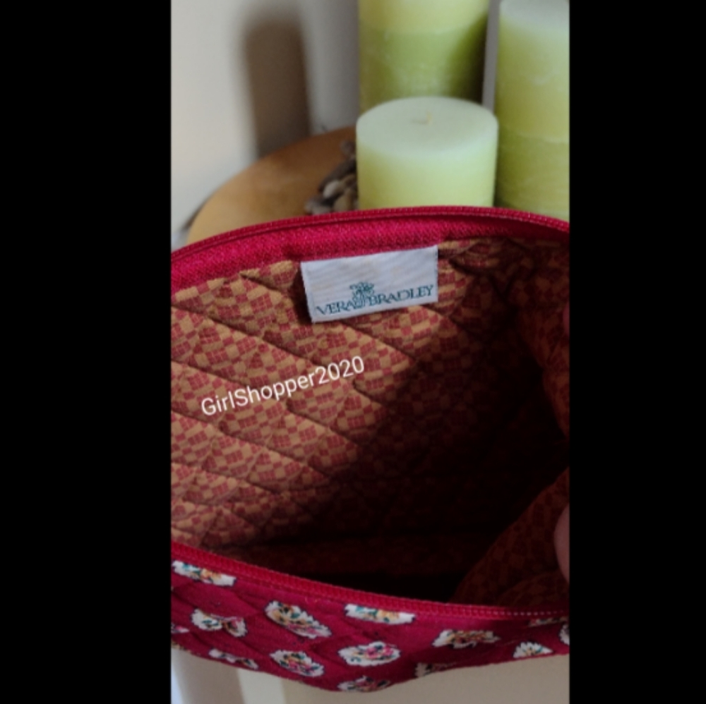 ‼️VERA BRADLEY Red Leaf Tote/Cosmetic Bag - Picture 5 of 7